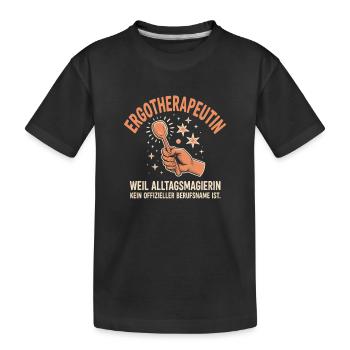 Ergotherapeutin Ergo Praxis Team Ergotherapie - Kinder Premium Bio T-Shirt - Schwarz - Vorne