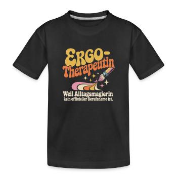 Ergotherapeutin Ergo Praxis Team Ergotherapie - Kinder Premium Bio T-Shirt - Schwarz - Vorne