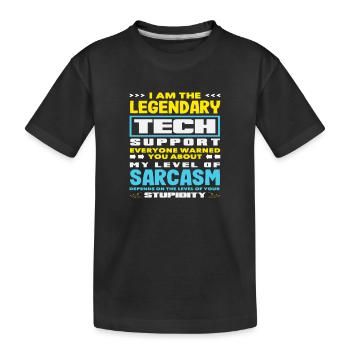 Soutien technique légendaire Sarcasme Admin IT - T-shirt bio Premium Enfant - noir - Devant
