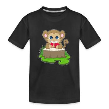 Monkey Poker Jeu de cartes de poker - T-shirt bio Premium Enfant - noir - Devant