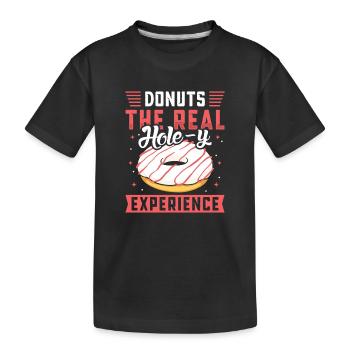 Restauration rapide en donuts - T-shirt bio Premium Enfant - noir - Devant