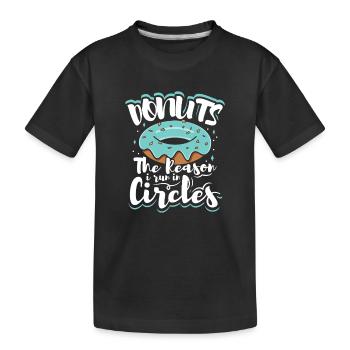 Restauration rapide en donuts - T-shirt bio Premium Enfant - noir - Devant