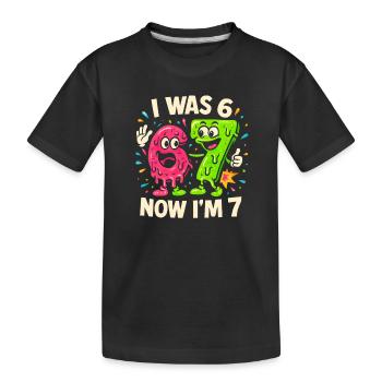 7. Geburtstag Kinder 67 Meme Humor Geschenkidee - Kinder Premium Bio T-Shirt - Schwarz - Vorne