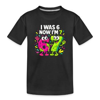 7. Geburtstag Kinder 67 Meme Humor Geschenkidee - Kinder Premium Bio T-Shirt - Schwarz - Vorne