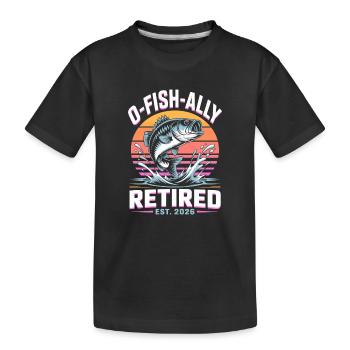 Ofish Ally Retired 2026 - Kinder Premium Bio T-Shirt - Schwarz - Vorne