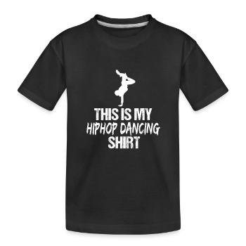 Retro Breakdance Hip Hop Street Dancer Silhouette - Kinder Premium Bio T-Shirt - Schwarz - Vorne