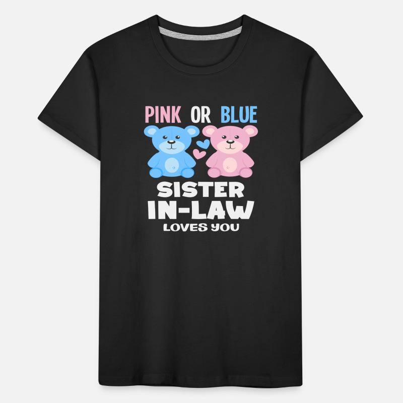Pink Oder Blau Stiefschwester Liebt Dich Kinder Premium Bio T-Shirt