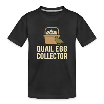 Quail Keeper Quail Farmer Backyard Quail - Kids' Premium Organic T-Shirt - black - Front