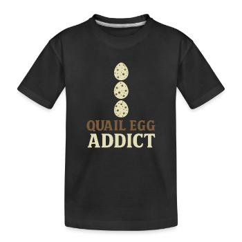 Quail Keeper Quail Farmer Backyard Quail - Kids' Premium Organic T-Shirt - black - Front
