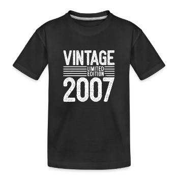 Vintage 2007 Limited Edition - Kids' Premium Organic T-Shirt - black - Front