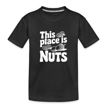 Dieser Ort ist verrückt - Kinder Premium Bio T-Shirt - Schwarz - Vorne