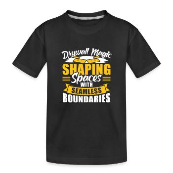 Constructeur de plaques de plâtre Installateur de plaques de plâtre - T-shirt bio Premium Enfant - noir - Devant