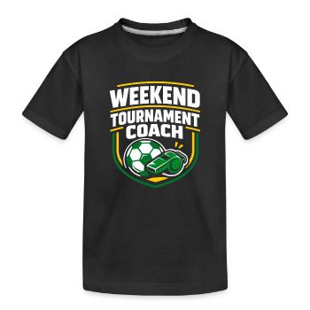 Soccer Training Youth Sports Coach - Kids' Premium Organic T-Shirt - black - Front