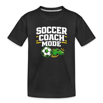 Fußballtraining Jugend-sport-trainer - Kinder Premium Bio T-Shirt - Schwarz - Vorne
