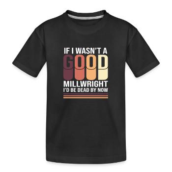 CNC Mechaniker Maschinenbau Schlosser - Kinder Premium Bio T-Shirt - Schwarz - Vorne