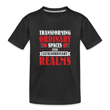 Constructeur de plaques de plâtre Installateur de plaques de plâtre - T-shirt bio Premium Enfant - noir - Devant