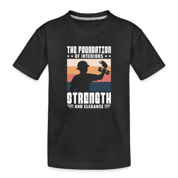 Constructeur de plaques de plâtre Installateur de plaques de plâtre - T-shirt bio Premium Enfant - noir - Devant