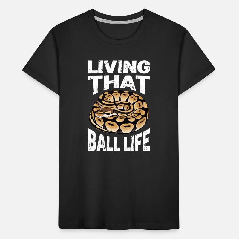 Königspython Schlangen Liebhaber Terrarium Python Kinder Premium Bio T-Shirt