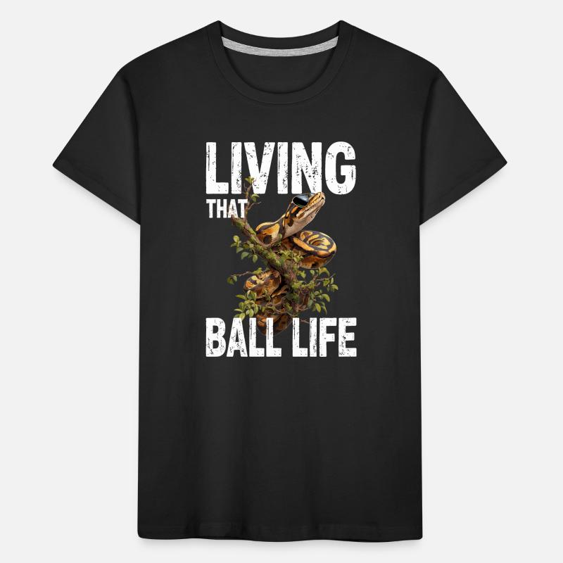 King Python Snakes Lover Terrarium Python Kids' Premium Organic T-Shirt