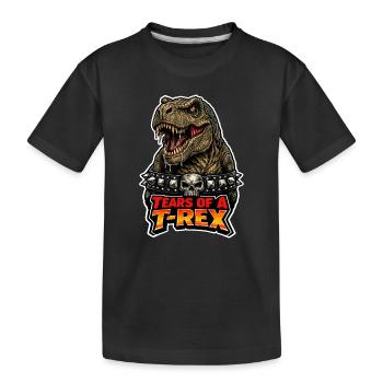 Emo-dinosaurier, Trauriger Dino, Emotionaler - Kinder Premium Bio T-Shirt - Schwarz - Vorne