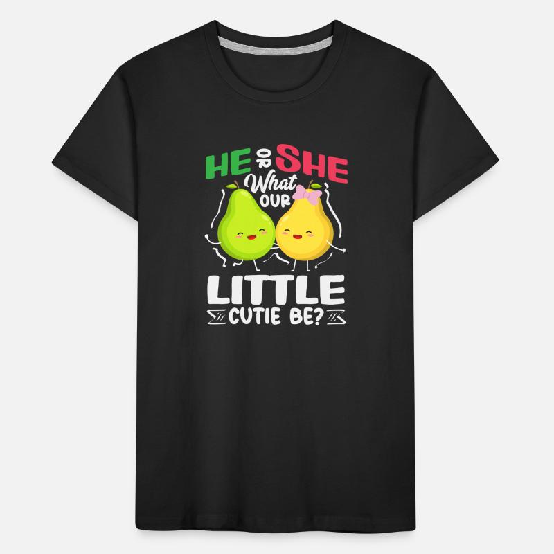Er Oder Sie Kleiner Schatz Birnen Gender Reveal Kinder Premium Bio T-Shirt
