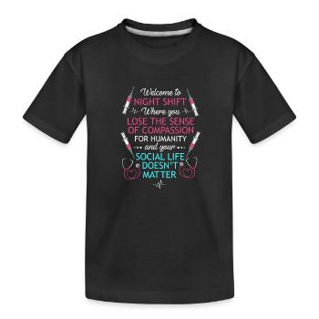Infirmier de nuit Infirmier Infirmier Hôpital - T-shirt bio Premium Enfant - noir - Devant