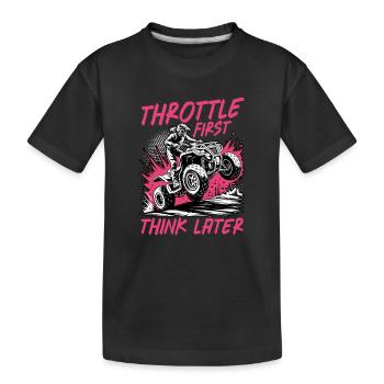 Quad ATV Femme Fille Quad Quad - T-shirt bio Premium Enfant - noir - Devant