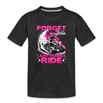 Quad ATV Femme Fille Quad Quad - T-shirt bio Premium Enfant - noir - Devant