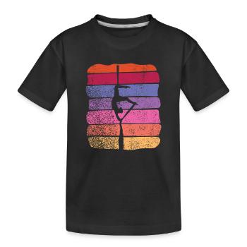 Tissu vertical Acrobaties aériennes vintage Soie aérienne - T-shirt bio Premium Enfant - noir - Devant