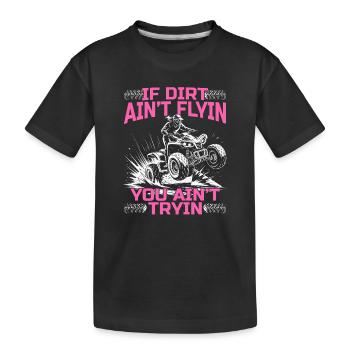 Quad ATV Femme Fille Quad Quad - T-shirt bio Premium Enfant - noir - Devant