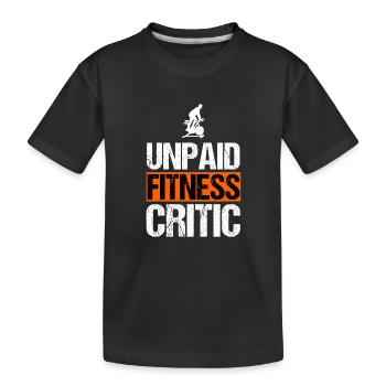 Unbezahlter Fitnesskritiker lustige Indoor-Radsportkunst - Kinder Premium Bio T-Shirt - Schwarz - Vorne