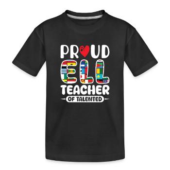 Professeur ELL Langue anglaise - T-shirt bio Premium Enfant - noir - Devant