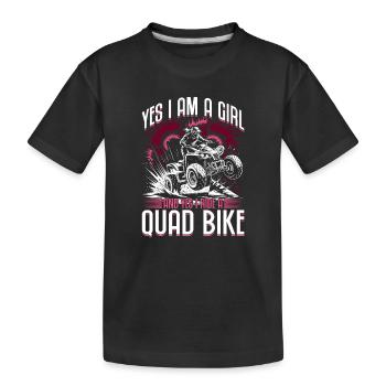 Quad ATV Femme Fille Quad Quad - T-shirt bio Premium Enfant - noir - Devant