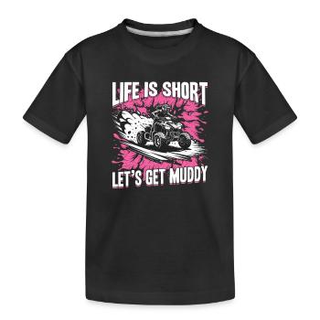 Quad ATV Femme Fille Quad Quad - T-shirt bio Premium Enfant - noir - Devant