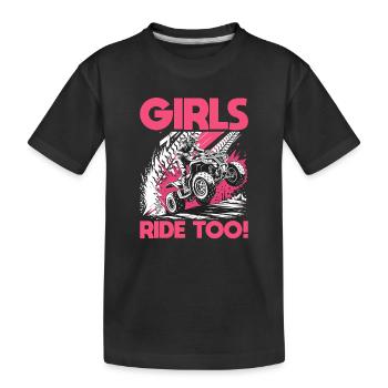 Quad ATV Femme Fille Quad Quad - T-shirt bio Premium Enfant - noir - Devant