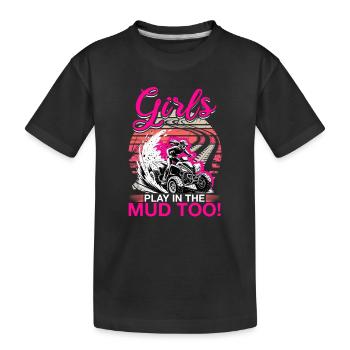 Quad ATV Femme Fille Quad Quad - T-shirt bio Premium Enfant - noir - Devant