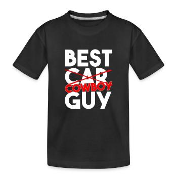 Bester Cowboy-Typ lustiger Western-Slogan - Kinder Premium Bio T-Shirt - Schwarz - Vorne