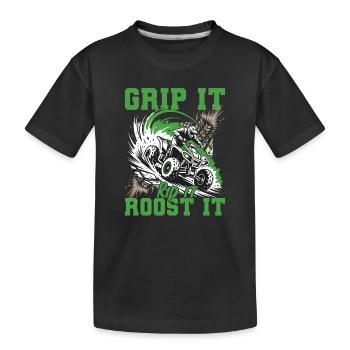 Quad ATV Garçons Hommes Quad Wheeler - T-shirt bio Premium Enfant - noir - Devant