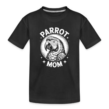 Papagei Sprüche Papagei Lustiges Papagei Geschenk  - Kinder Premium Bio T-Shirt - Schwarz - Vorne