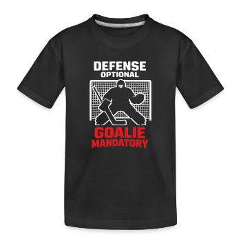 Hockey Goalie Gift Goalie Life Hockey Goalie - Kids' Premium Organic T-Shirt - black - Front
