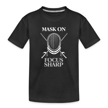 Escrime Escrime Athlète Sports d’escrime - T-shirt bio Premium Enfant - noir - Devant