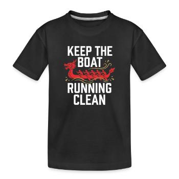 Équipe de pagayeurs du Dragon Boat Club Cadeau de bateaux Dragon - T-shirt bio Premium Enfant - noir - Devant