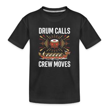 Équipe de pagayeurs du Dragon Boat Club Cadeau de bateaux Dragon - T-shirt bio Premium Enfant - noir - Devant