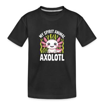 My Spirit Animal Axolotl - Kids' Premium Organic T-Shirt - black - Front