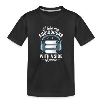 Fans de livres audio, cadeau des amateurs de livres audio. - T-shirt bio Premium Enfant - noir - Devant
