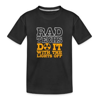 MRT Radiologe Radiologie Rad Tech Röntgen - Kinder Premium Bio T-Shirt - Schwarz - Vorne