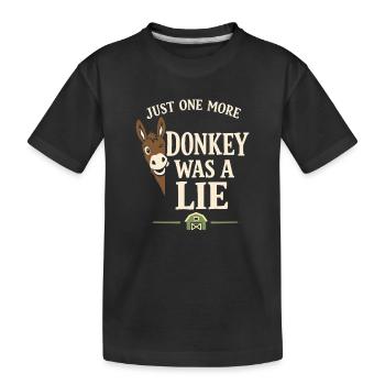 Esel-liebhaber Esel Lustiger Esel Bauernhoftier - Kinder Premium Bio T-Shirt - Schwarz - Vorne