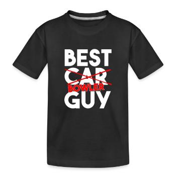 Les personnes préférées m’appellent Papa Bowler Papa Bowling - T-shirt bio Premium Enfant - noir - Devant