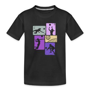 Joueuse de volley-ball de beach-volley féminin - T-shirt bio Premium Enfant - noir - Devant