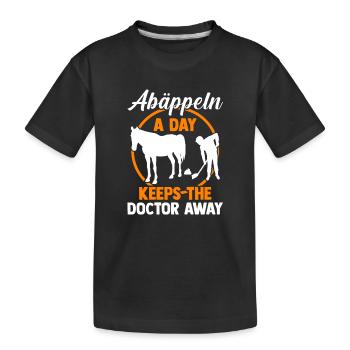 Reiten Pferdeliebhaber Reiterhof Pferde - Kinder Premium Bio T-Shirt - Schwarz - Vorne